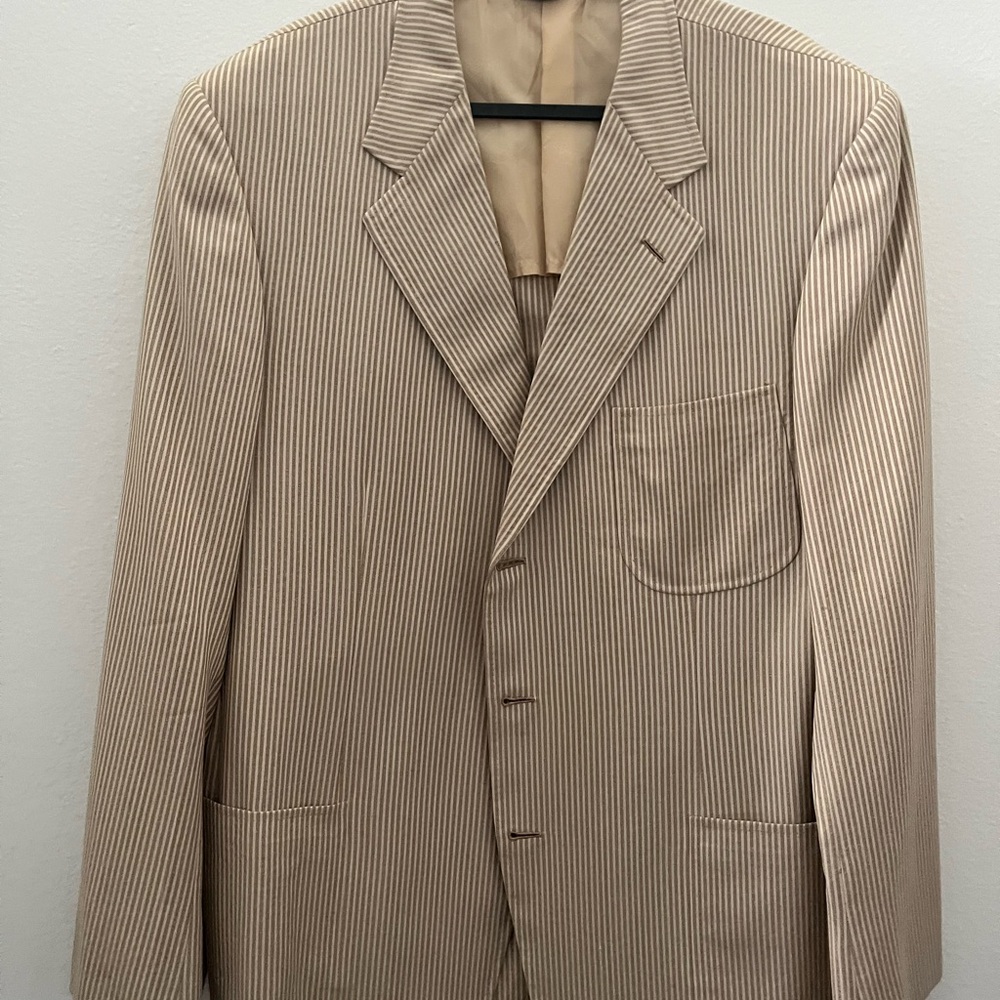Brioni Palatino Tan Striped Sport Coat